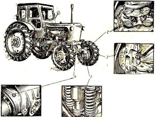 Схема смазки трактора Т-40А