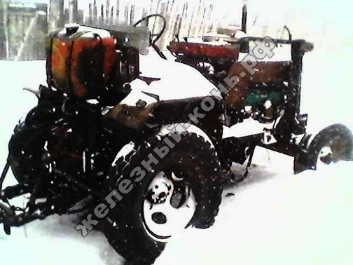  Самодельный трактор с двигателем Т-40 и КУН фото