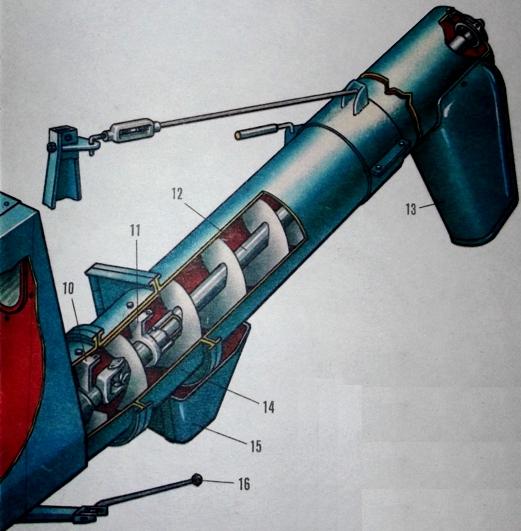 Выгрузное устройство комбайна «Нива»