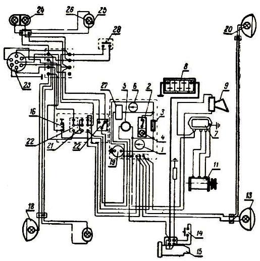 Схема электрооборудования трактора ДТ-20-С6