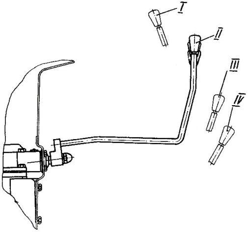 Схема положений рычагов распределителя трактора ДТ-175С «Волгарь»