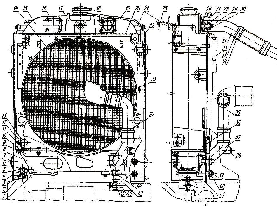 Как снять радиатор на дт 75 Водяной радиатор двигателя А-41 тракторов ДТ-75, ДТ-75М, ДТ-75Б, ДТ-75К ЖЕЛЕЗНЫЙ