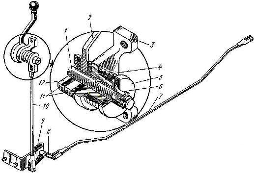 Механизм управления двигателем А-01М  трактора Т-4А
