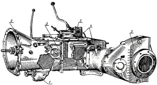 Силовая передача трактора Т-40 и Т-40А (общий вид)