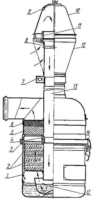 Воздухоочиститель двигателя А-41 тракторов ДТ-75, ДТ-75М, ДТ-75Б, ДТ-75К
