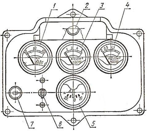 Щиток контрольных приборов тракторов ДТ-75, ДТ-75М, ДТ-75Б, ДТ-75К