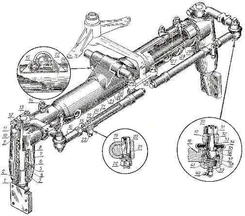 Т 40 трактор схема переднего моста