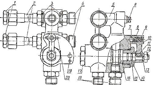 Распределительный кран трактора ДТ-75Б