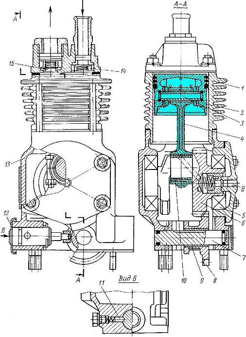 Компрессор пневматической системы трактора МТЗ-100 и МТЗ-102