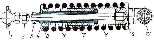 Пружинный амортизатор полугусеничного хода трактора МТЗ-100 и МТЗ-102