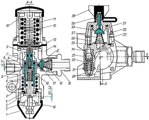 Регулятор давления пневматической системы трактора МТЗ-100 и МТЗ-102