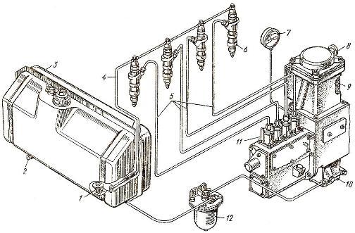 Система питания топливом двигателя Д-160 трактора Т-130М