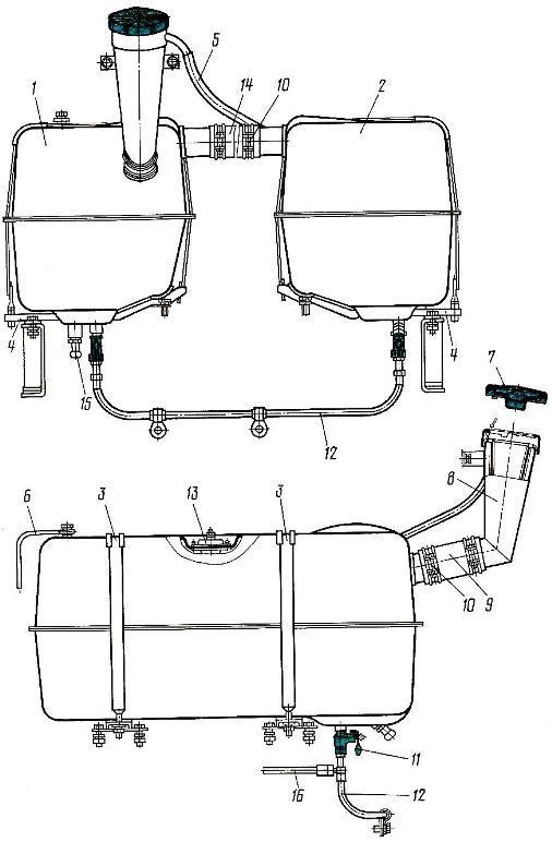 Топливные баки трактора МТЗ-100 и МТЗ-102