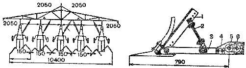 Схема подсоединения культиваторов-плоскорезов к сцепке