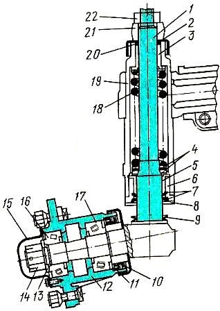 Поворотная цапфа и ступица передних колёс трактора МТЗ-100