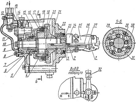 Передаточный механизм пускового двигателя ПД-10УД трактора ДТ-75