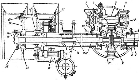 Камаз средний мост схема