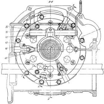 Муфта сцепления (поперечный разрез) самоходного шасси Т-16М