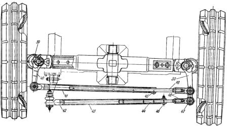 Передний мост (вид сверху) самоходного шасси Т-16М
