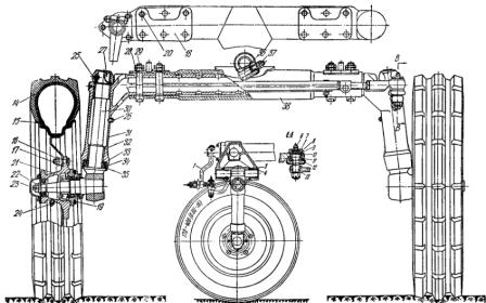 Передний мост самоходного шасси Т-16М