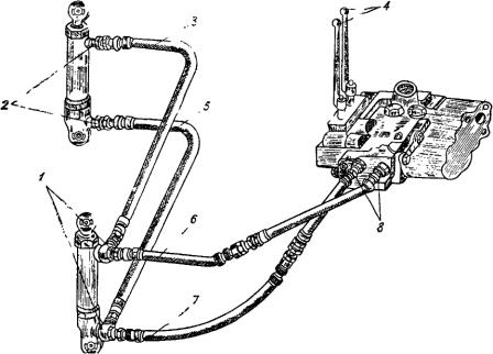 Схема гидравлики мтз 82 на навеску