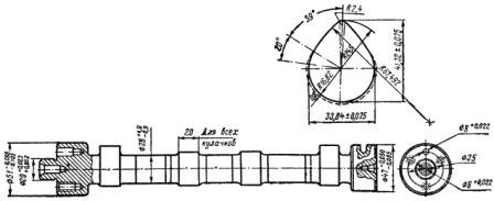 Распределительный вал ГРМ двигателя Д-21 трактора Т-25