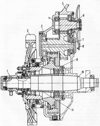 Бортовой редуктор трактора Т-100М3